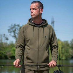 Fox Collection Zipped Hoody Green